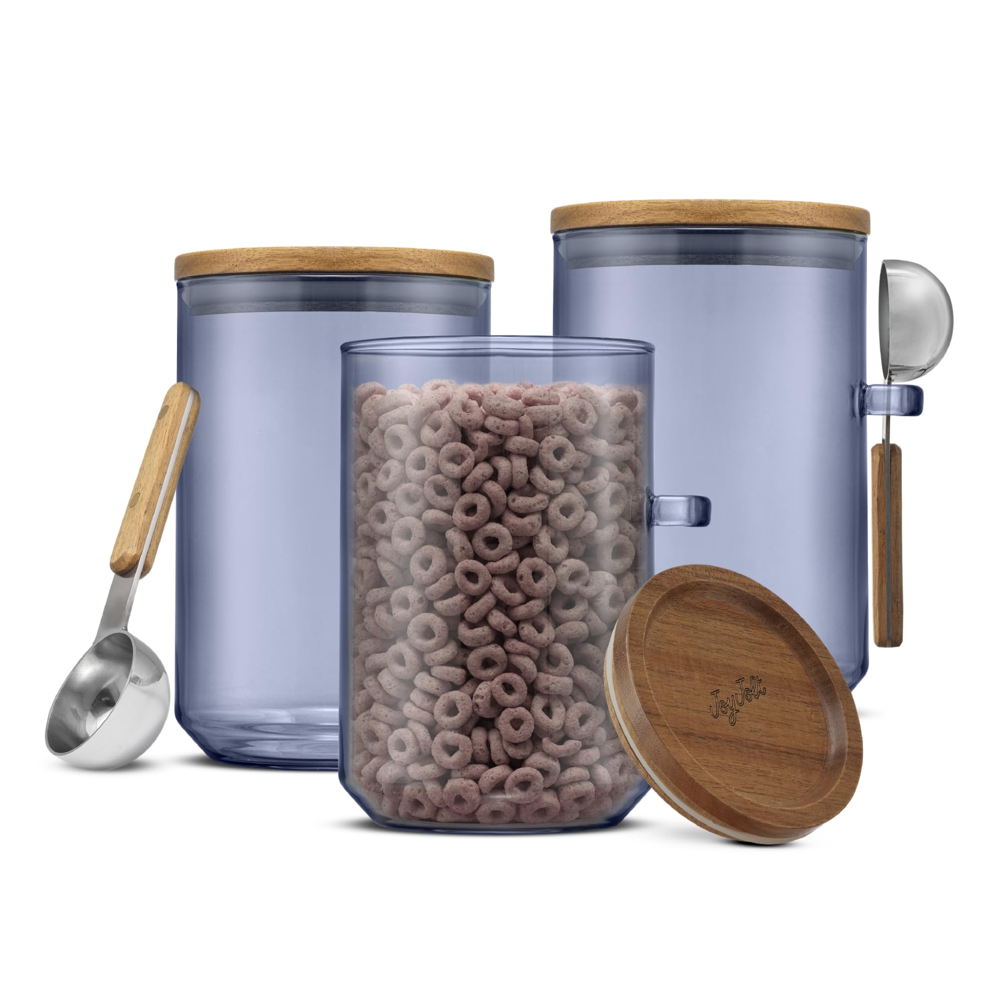Amazon.com: JoyJolt Holden 32oz Stackable Glass Storage Containers